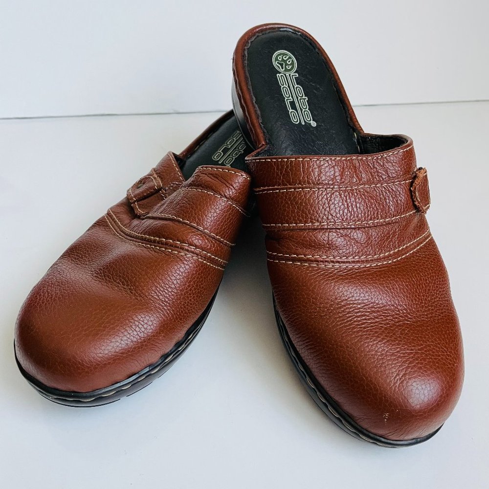 Lobo Solo Womens Leather Comfort Shoes Clogs Sandals Size 10